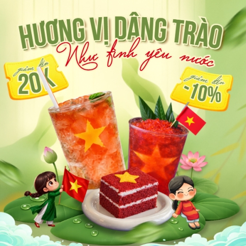Mẫu thiết kế Bài post MXH vuông Hương vị dâng trào như tình yêu nước 1776153318