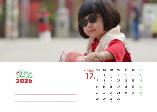 Mẫu thiết kế Lịch để bàn Tết, Xuân, Bính Ngọ, năm 2026, 2026, hiện đại, sang trọng, modern 1776179991
