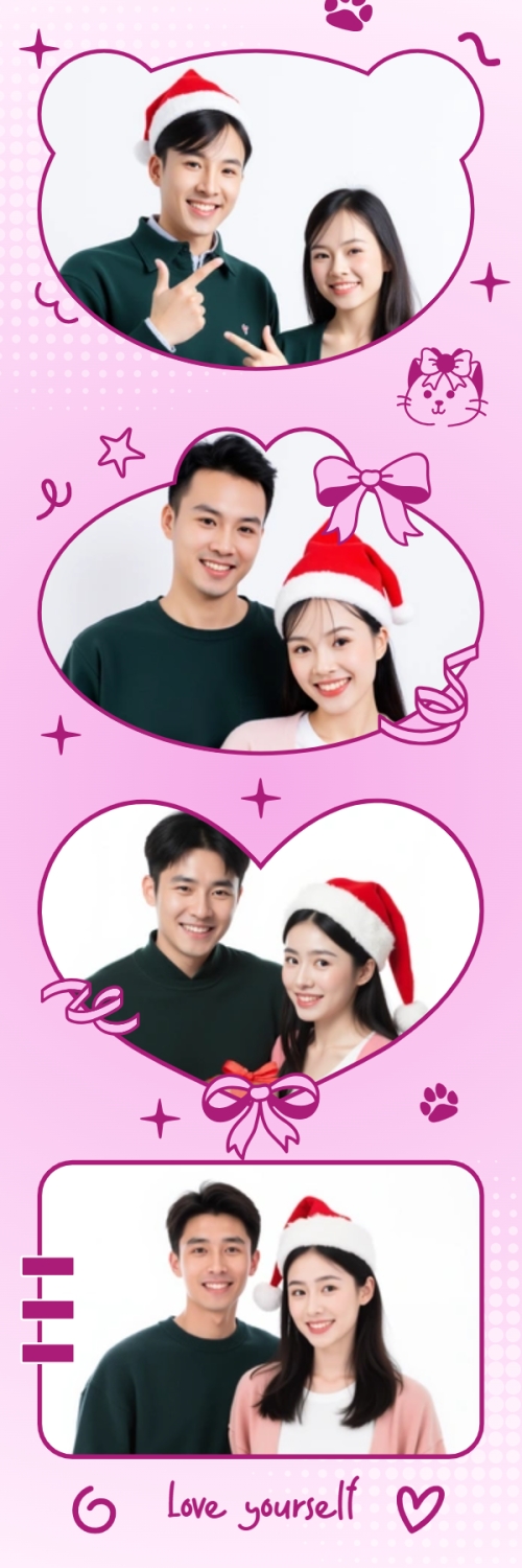 Mẫu thiết kế Bộ Ảnh Photobooth Cặp đôi, couple, tình yêu, love, valentine, christmas, dễ thương, cute 1775408596