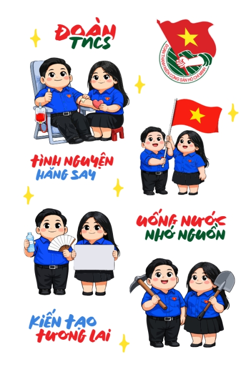 Mẫu thiết kế Nhãn Sticker - Sticker Sheets Chào mừng kỷ niệm ngày thành lập Đoàn TNCS Hồ Chí Minh 26/3 1777565914