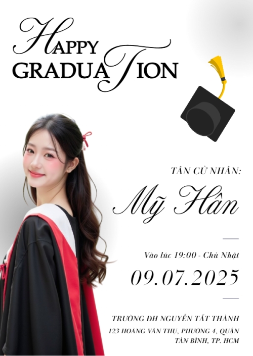 Mẫu thiết kế Thư mời Tốt nghiệp, kỉ yếu, Graduation, yearbook, hiện đại, sang trọng, modern 1775269866