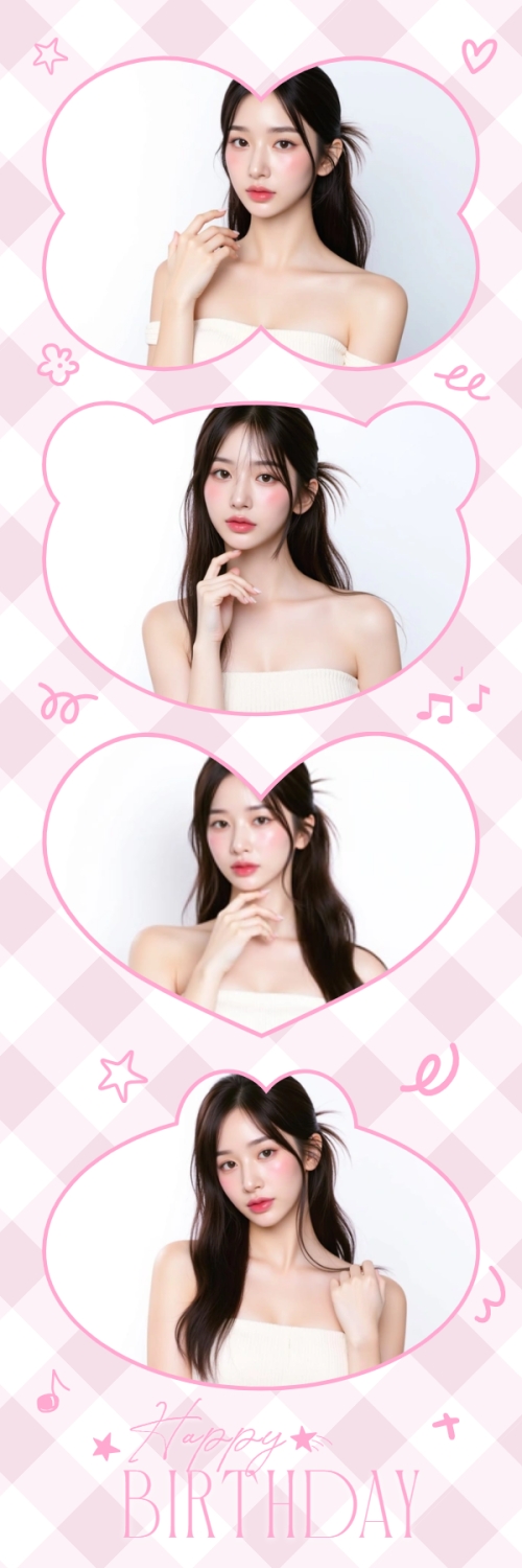 Mẫu thiết kế Bộ Ảnh Photobooth Idol, thần tượng, con gái, girl, cá nhân, personal style, sự kiện, event, cute, dễ thương, đơn giản, simple 1775374257