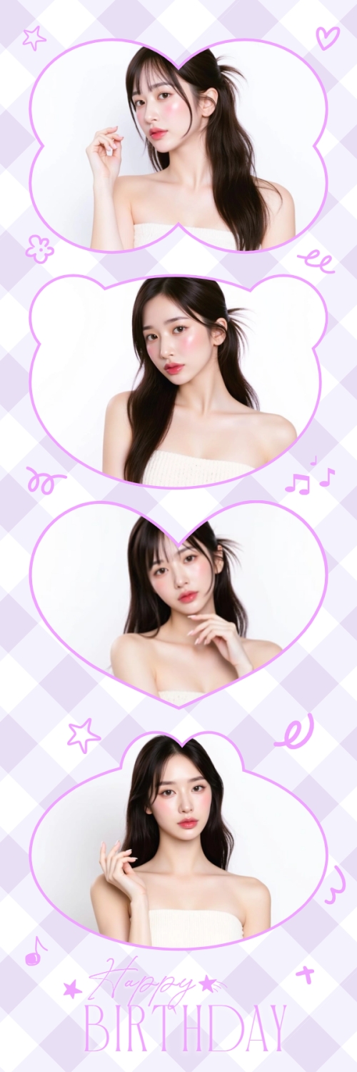 Mẫu thiết kế Bộ Ảnh Photobooth Idol, thần tượng, con gái, girl, cá nhân, personal style, sự kiện, event, cute, dễ thương, đơn giản, simple 1775397266