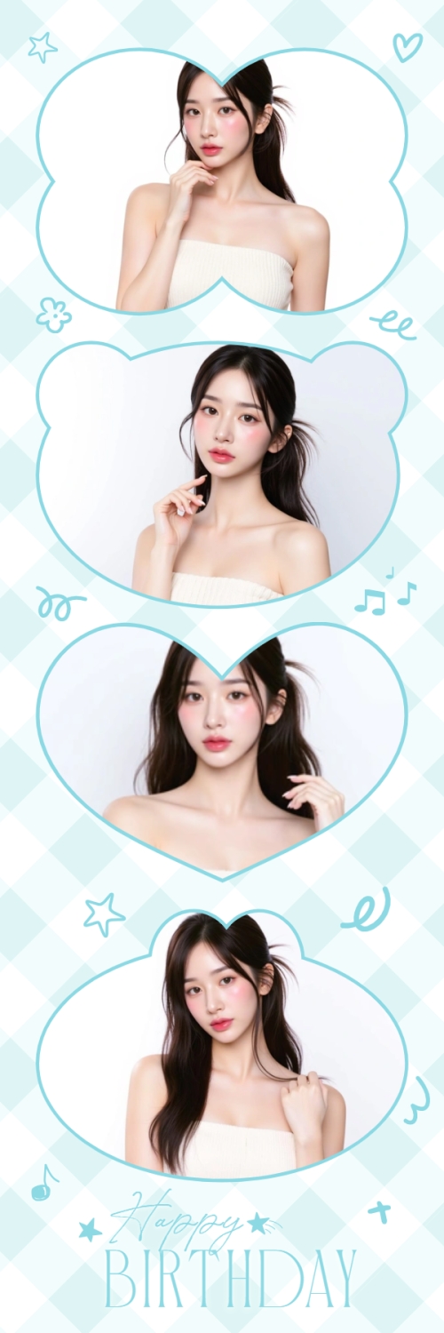 Mẫu thiết kế Bộ Ảnh Photobooth Idol, thần tượng, con gái, girl, cá nhân, personal style, sự kiện, event, cute, dễ thương, đơn giản, simple 1775397266