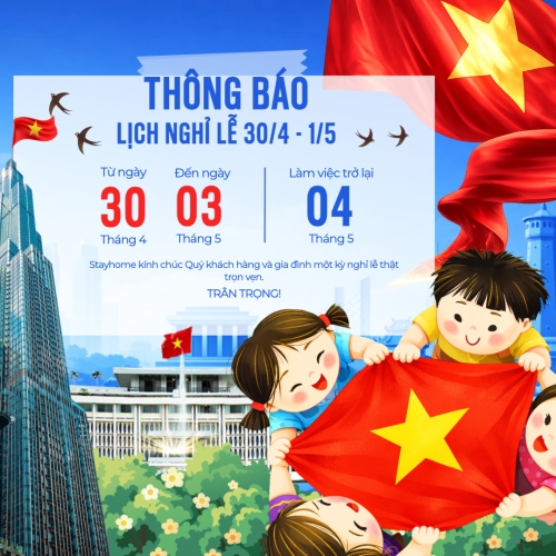 Mẫu thiết kế Bài post MXH vuông Lịch nghỉ lễ 30/4 -1/5 1775206667