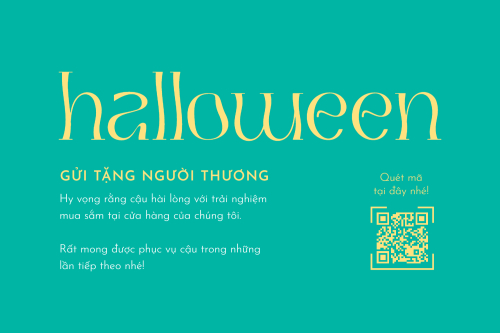 Mẫu thiết kế Thank you card Halloween, hiện đại, sang trọng, modern 1778455866