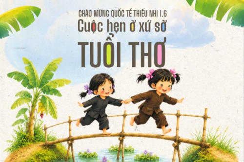 Mẫu thiết kế Bài post MXH ngang Cuộc hẹn ở xứ sở tuổi thơ 1778971088