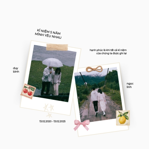Mẫu thiết kế Photobook vuông Couple, cặp đôi, người yêu, lover, tình yêu, love, đơn giản, simple, cute, dễ thương 1778450976
