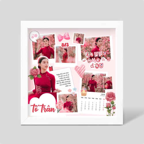 Mẫu thiết kế Khung ảnh 3D Happy women day 1778442187