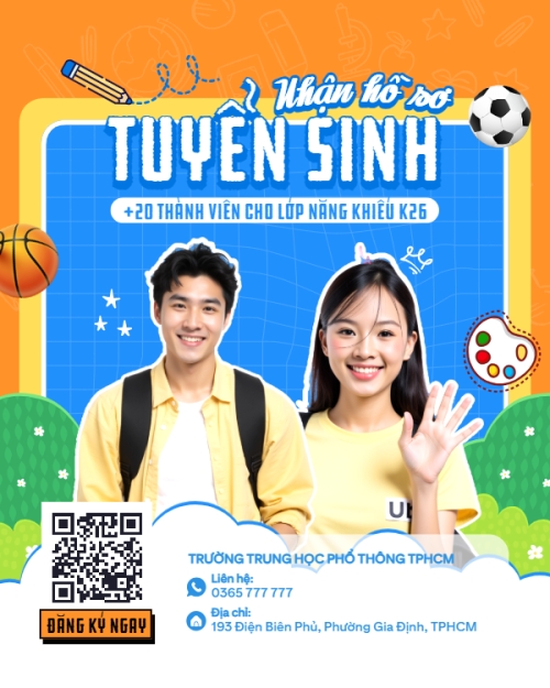 Mẫu thiết kế Bài post MXH dọc Nhận hồ sơ tuyển sinh 1778442187