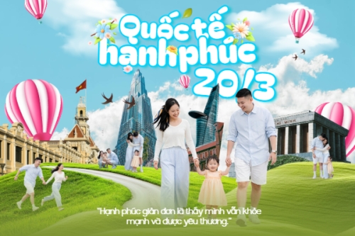 Mẫu thiết kế Bài post MXH ngang Quốc tế hạnh phúc 20/3 1777570440