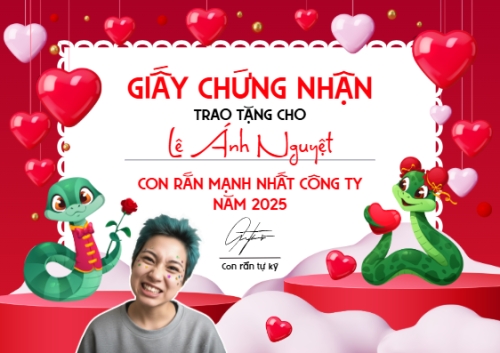 Mẫu thiết kế Bằng khen Con rắn mạnh nhất công ty 1778442218