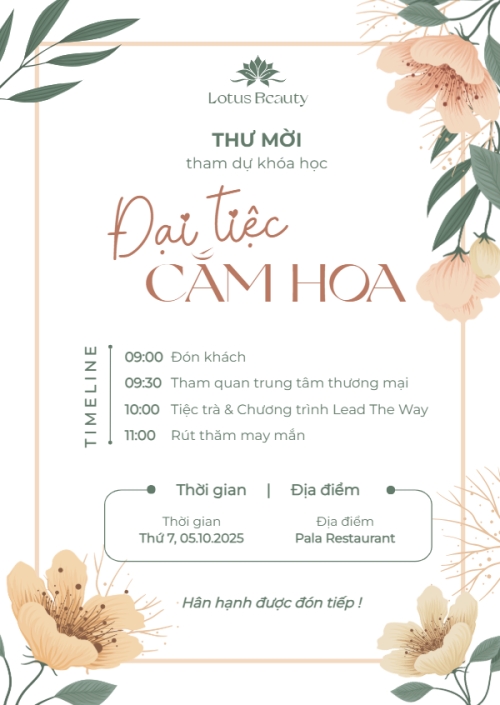 Mẫu thiết kế Thư mời Spa, beauty, làm đẹp, thẩm mỹ, wedding, sự kiện, event, hoa lá, hiện đại, sang trọng, modern 1778442067