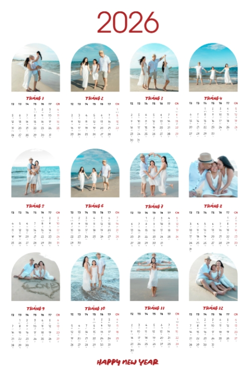 Mẫu thiết kế Lịch đơn treo tường Gia đình chúng mình 1778442217