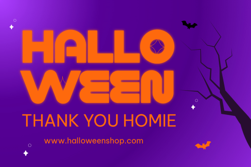 Mẫu thiết kế Thank you card Halloween, hiện đại, sang trọng, modern 1778451664