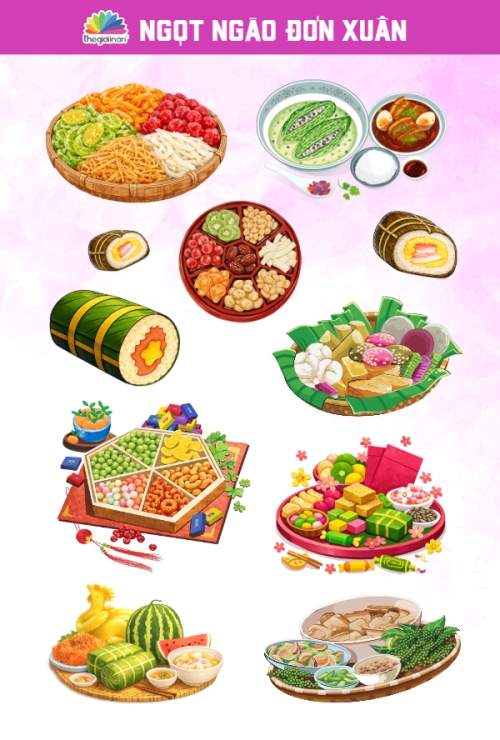 Mẫu thiết kế Nhãn Sticker - Sticker Sheets Ngọt ngào đón xuân 1778451574