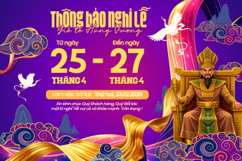 Mẫu thiết kế Bài post MXH ngang Lịch nghỉ lễ 30/4-1/5 1777570440
