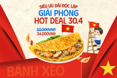 Mẫu thiết kế Bài post MXH ngang Siêu ưu đãi độc lập giải phóng Hot Deal 1778442284
