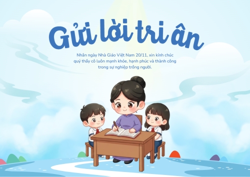 Mẫu thiết kế Thiệp chúc mừng Gửi lời tri ân 1777594783