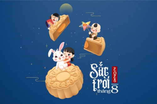 Mẫu thiết kế Thank you card 	Trung thu, Tết Đoàn Viên, mid-autumn festival, sự kiện, event, dễ thương, cute, chibi, hoạt hình, cartoon 1778446640