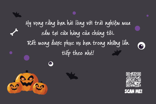 Mẫu thiết kế Thank you card Halloween, dễ thương, cute, chibi, hoạt hình, cartoon 1778459710