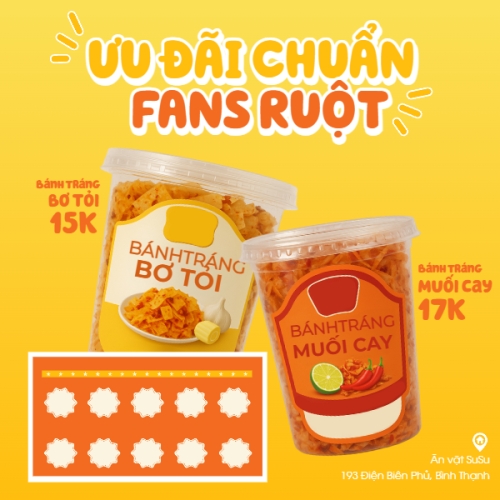 Mẫu thiết kế Bài post MXH vuông Bánh tráng, đồ ăn, food, thực phẩm, ẩm thực, món ăn, F&B, nhà hàng, thức ăn, dễ thương, hiện đại 1777575498