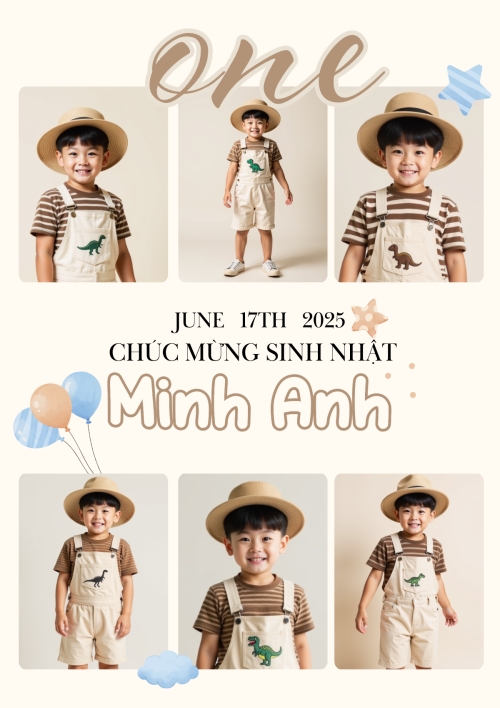 Mẫu thiết kế Khung ảnh (dọc) Em bé, trẻ em, baby, kids, birthday, sinh nhật, kỉ niệm, dễ thương, cute, đơn giản 1778442235