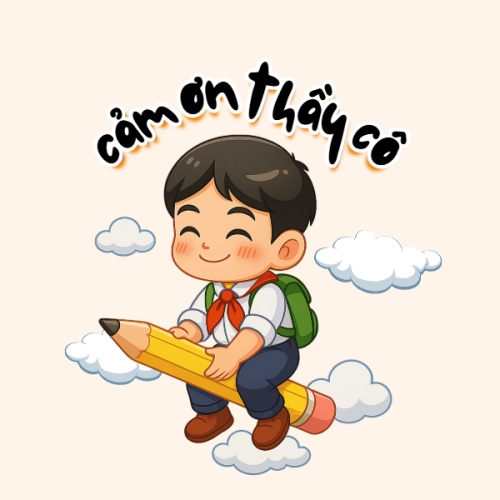 Mẫu thiết kế Nhãn dán Decal Cảm ơn thầy cô 1778452285