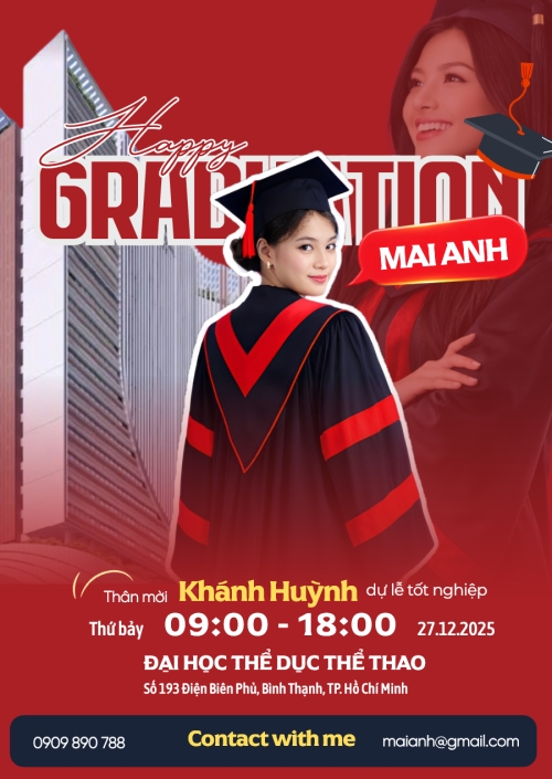 Thiết kế Thư mời Happy Graduation