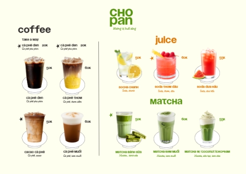 Mẫu thiết kế Menu tờ rời (ngang) Thực đơn quán nước 1778455465