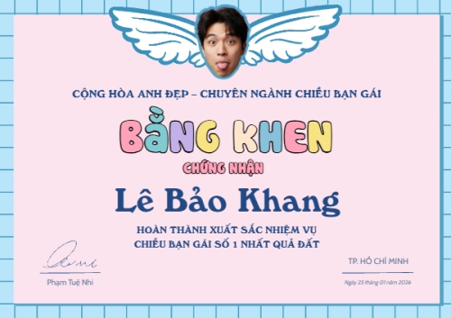 Mẫu thiết kế Bằng khen Bằng khen chiều bạn gái 1778442218