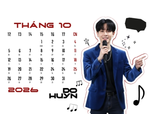 Mẫu thiết kế Lịch để bàn Thần tượng âm nhạc 1778442488