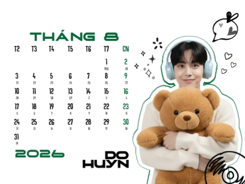 Mẫu thiết kế Lịch để bàn Thần tượng âm nhạc 1778442488