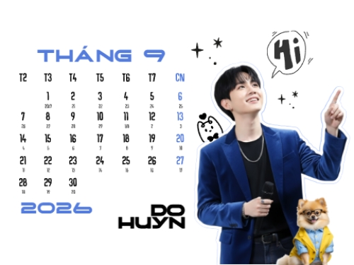 Mẫu thiết kế Lịch để bàn Thần tượng âm nhạc 1778442488