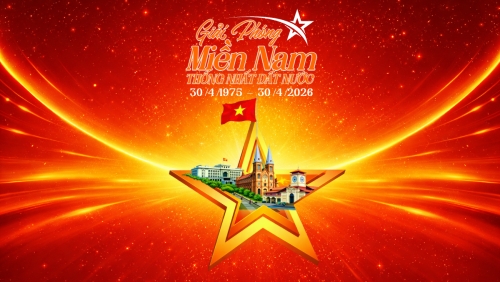 Mẫu thiết kế Hình nền máy tính Mừng ngày Giải phóng miền Nam, thống nhất đất nước 1777579958