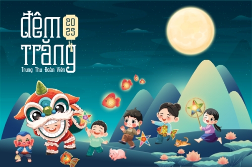 Mẫu thiết kế Thank you card Trung thu, Tết Đoàn Viên, mid-autumn festival, sự kiện, event, dễ thương, cute, chibi, hoạt hình, cartoon 1778446640
