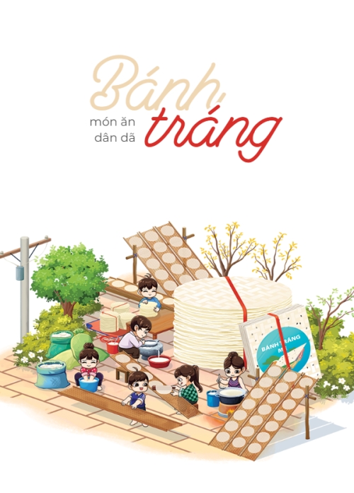 Mẫu thiết kế Sổ tay Bánh tráng, ricepaper, Việt Nam, làng nghề, truyền thống, traditional, đơn giản, du lịch, travel 1778438784