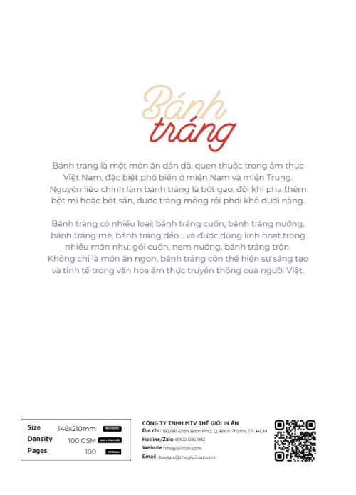 Mẫu thiết kế Sổ tay Bánh tráng, ricepaper, Việt Nam, làng nghề, truyền thống, traditional, đơn giản, du lịch, travel 1778447915