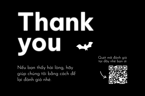 Mẫu thiết kế Thank you card Halloween, dễ thương, cute, chibi, hoạt hình, cartoon 1778459708