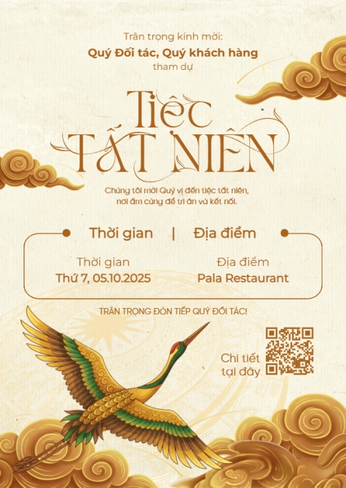 Mẫu thiết kế Thư mời Tiệc tất niên truyền thống 1778441839
