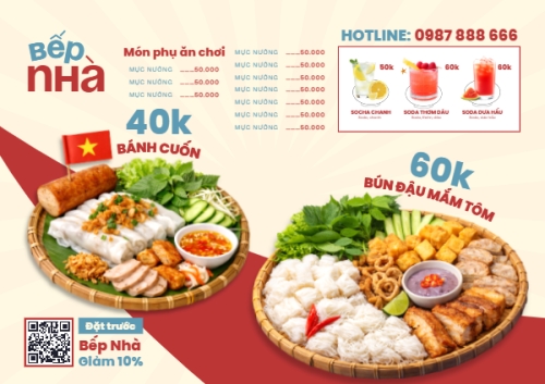 Mẫu thiết kế Menu tờ rời (ngang) Thực đơn bếp nhà 1778455465