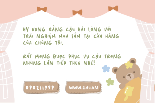 Mẫu thiết kế Thank you card Dễ thương, cute, chibi, hoạt hình, cartoon, bear, gấu 1778446638
