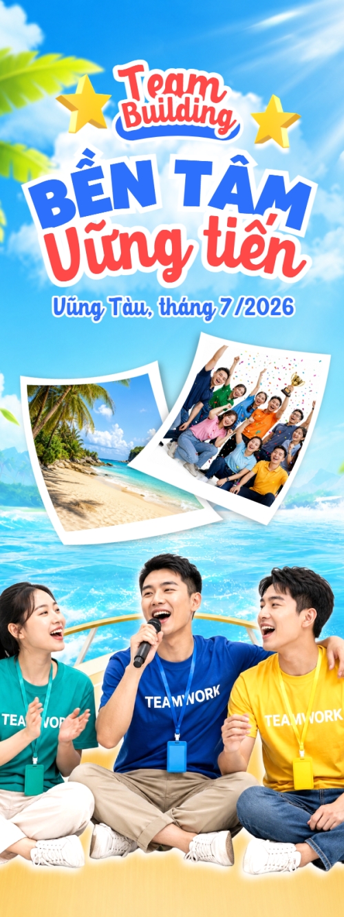 Mẫu thiết kế Standee Bền tâm vững tiến 1780237282