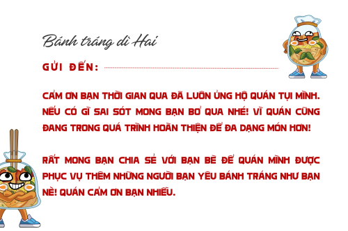 Mẫu thiết kế Thank you card Dễ thương, cute, chibi, hoạt hình, cartoon, bánh tráng trộn, mixed rice paper 1778446660