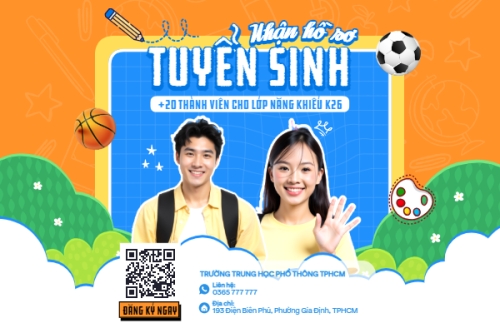 Mẫu thiết kế Bài post MXH ngang Nhận hồ sơ tuyển sinh 1777570513