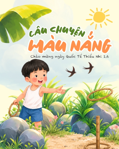 Mẫu thiết kế Bài post MXH dọc Chào mừng ngày Quốc tế thiếu nhi 1.6 1780163298