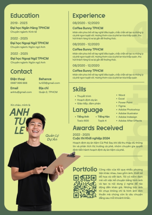 Mẫu thiết kế Hồ sơ xin việc Hồ sơ xin việc Quản lý dự án 1777575516