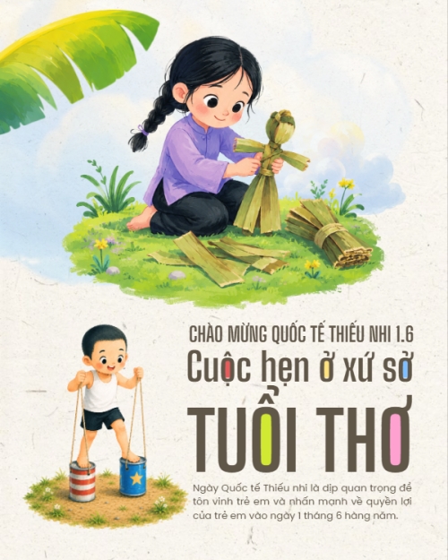 Mẫu thiết kế Bài post MXH dọc Cuộc hẹn ở xứ sở tuổi thơ 1780163298