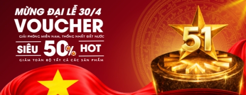 Mẫu thiết kế Gift voucher Mừng lễ 30/4 Giải Phóng Miền Nam, thống nhất đất nước 1778442862