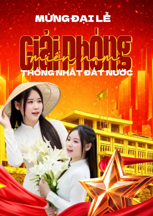 Mẫu thiết kế Poster chuẩn Mừng ngày Giải phóng miền Nam, thống nhất đất nước 1777575058